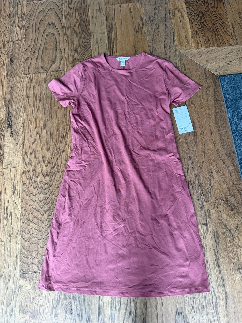 Athleta Rose Pink T-Shirt Dress